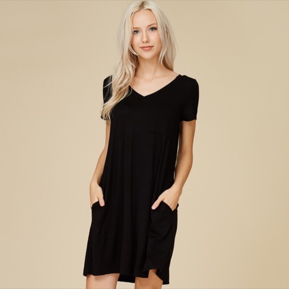❗️sale❗️BESTSELLING BLACK POCKET SWING DRESS - Picture 6 of 6